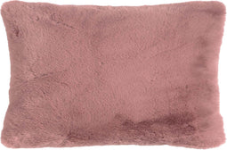 Dutch Decor ZAYA - Sierkussen 30x50 cm - bontlook - effen kleur - Pale Mauve - roze - Inclusief binnenkussen