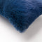 Dutch Decor ZAYA - Sierkussen 30x50 cm - bontlook - effen kleur - Insignia Blue - blauw - Inclusief binnenkussen