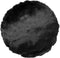 Dutch Decor - ZAYA - Sierkussen 45 cm rond - bontlook - effen kleur - Raven - zwart