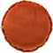 Dutch Decor - ZAYA - Sierkussen 45 cm rond - bontlook - effen kleur - Potters Clay - oranje