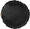Dutch Decor - ZAYA - Sierkussen 45 cm rond - bontlook - effen kleur - Raven - zwart
