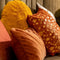Dutch Decor - ZAYA - Sierkussen 45 cm rond - bontlook - effen kleur - Golden Glow - geel