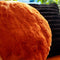 Dutch Decor - ZAYA - Sierkussen 45 cm rond - bontlook - effen kleur - Potters Clay - oranje
