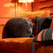 Dutch Decor - ZAYA - Sierkussen 45 cm rond - bontlook - effen kleur - Raven - zwart