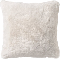 Dutch Decor ZAYA - Sierkussen 45x45 cm - bontlook - effen kleur - Snow White - wit - Inclusief binnenkussen