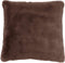 Dutch Decor ZAYA - Sierkussen 45x45 cm - bontlook - effen kleur - Chocolate Martini - bruin - Inclusief binnenkussen
