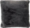 Dutch Decor ZAYA - Sierkussen 45x45 cm - bontlook - effen kleur - Charcoal Gray - antraciet - Inclusief binnenkussen