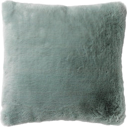 Dutch Decor ZAYA - Sierkussen 45x45 cm - bontlook - effen kleur - Jadeite - lichtgroen - Inclusief binnenkussen