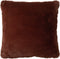 Dutch Decor ZAYA - Sierkussen 45x45 cm - bontlook - effen kleur - Rocky Road - bruin - Inclusief binnenkussen