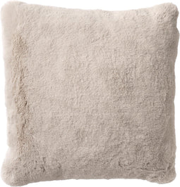Dutch Decor ZAYA - Sierkussen 45x45 cm - bontlook - effen kleur - Pumice Stone - beige - Inclusief binnenkussen