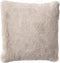 Dutch Decor ZAYA - Sierkussen 45x45 cm - bontlook - effen kleur - Pumice Stone - beige - Inclusief binnenkussen