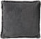 Dutch Decor ZAYA - Sierkussen 45x45 cm - bontlook - effen kleur - Charcoal Gray - antraciet - Inclusief binnenkussen
