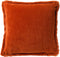 Dutch Decor ZAYA - Sierkussen 45x45 cm - bontlook - effen kleur - Potters Clay - oranje - Inclusief binnenkussen