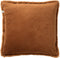 Dutch Decor ZAYA - Sierkussen 45x45 cm - bontlook - effen kleur - Tobacco Brown - bruin - Inclusief binnenkussen