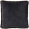 Dutch Decor ZAYA - Sierkussen 45x45 cm - bontlook - effen kleur - Raven - zwart - Inclusief binnenkussen