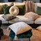 Dutch Decor ZAYA - Sierkussen 45x45 cm - bontlook - effen kleur - Chive - groen - Inclusief binnenkussen