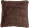 Dutch Decor ZAYA - Sierkussen 45x45 cm - bontlook - effen kleur - Chocolate Martini - bruin - Inclusief binnenkussen