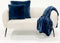 Dutch Decor ZAYA - Sierkussen 45x45 cm - bontlook - effen kleur - Insignia Blue - donkerblauw - Inclusief binnenkussen