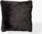Dutch Decor ZAYA - Sierkussen 45x45 cm - bontlook - effen kleur - Raven - zwart - Inclusief binnenkussen
