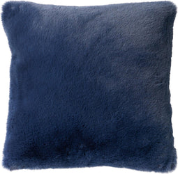 Dutch Decor ZAYA - Sierkussen 60x60 cm - bontlook - effen kleur - Insignia Blue - donkerblauw - Inclusief binnenkussen