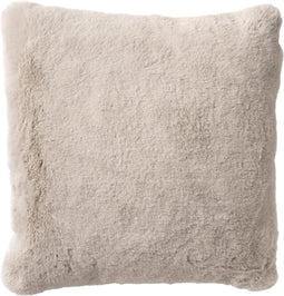Dutch Decor ZAYA - Sierkussen 60x60 cm - bontlook - effen kleur - Pumice Stone - beige - Inclusief binnenkussen