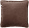 Dutch Decor ZAYA - Sierkussen 60x60 cm - bontlook - effen kleur - Chocolate Martini - donkerbruin - Inclusief binnenkussen