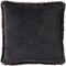 Dutch Decor ZAYA - Sierkussen 60x60 cm - bontlook - effen kleur - Raven - zwart - Inclusief binnenkussen