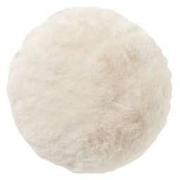 Dutch Decor - ZAYA - Sierkussen rond Ø45 cm Snow White - wit
