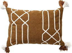 Dutch Decor ZENO - Sierkussen van katoen 40x60 cm Tobacco Brown - bruin - Inclusief binnenkussen