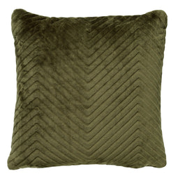 Dutch Decor - ZICO - Sierkussen zigzag 45x45 cm Chive - groen - superzacht