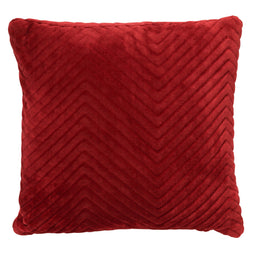 Dutch Decor - ZICO - Sierkussen zigzag 45x45 cm Merlot - rood - superzacht