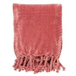 Dutch Decor - ZIGGY - Plaid van fleece 140x180 cm Dusty Rose - roze