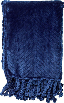 Dutch Decor - ZIGGY - Plaid van fleece 140x180 cm - Insignia Blue - donkerblauw