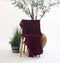 Dutch Decor - ZIGGY - Plaid van fleece 140x180 cm - Merlot - rood