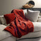 Dutch Decor - ZINZI - Plaid 140x180 cm - bontlook - effen kleur - Merlot - rood