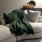 Dutch Decor - ZINZI - Plaid 140x180 cm - bontlook - effen kleur - Mountain View - donkergroen