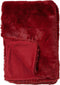 Dutch Decor - ZINZI - Plaid 140x180 cm - bontlook - effen kleur - Merlot - rood