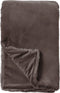 Dutch Decor - ZINZI - Plaid 140x180 cm - bontlook - effen kleur - Driftwood - taupe
