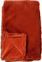 Dutch Decor - ZINZI - Plaid 140x180 cm - bontlook - effen kleur - Potters Clay - oranje