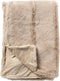 Dutch Decor - ZINZI - Plaid 140x180 cm - bontlook - effen kleur - Pumice Stone - beige
