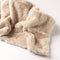 Dutch Decor - ZINZI - Plaid 140x180 cm - bontlook - effen kleur - Pumice Stone - beige