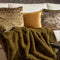 Dutch Decor - ZINZI - Plaid 140x180 cm - bontlook - effen kleur - Military Olive - groen