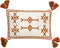 Dutch Decor ZITA - Kussenhoes katoen 40x60 cm - Snow White - wit / bruin / terra - met flosjes - met rits - zonder binnenkussen