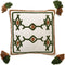 Dutch Decor ZITA - Kussenhoes katoen 45x45 cm - Chive - groen / wit / bruin - met flosjes - met rits - zonder binnenkussen