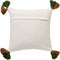 Dutch Decor ZITA - Sierkussen katoen 45x45 cm - Chive - groen / wit / bruin - Kussen met flosjes - Inclusief binnenkussen