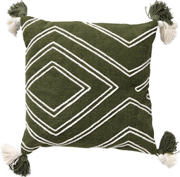 Dutch Decor ZOE - Sierkussen van katoen 45x45 cm Chive - groen - Inclusief binnenkussen