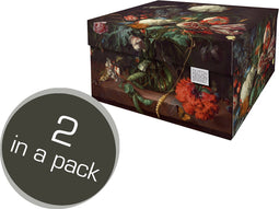 Dutch Design Brand - Dutch Design Storage Box Medium - Opbergbox - Bewaardoos - Bloemen - Stillleven - Kunst - 17e eeuw - Flowers