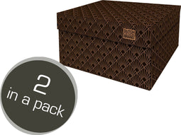 Dutch Design Brand - Dutch Design Storage Box Medium - Opbergdoos - Opbergbox - Bewaardoos - Roaring 20's - Art Deco Night Sky