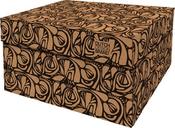 Dutch Design Brand - Dutch Design Storage Box - Opbergdoos - Opbergbox - Bewaardoos - Modern - Patroon - Zwart - Roots