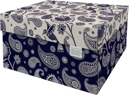 Dutch Design Brand - Dutch Design Storage Box - Opbergdoos - Retro - Vogels - Patronen - Delfsblauw - Paisley